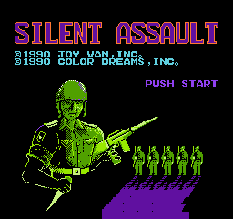 Silent Assault title screen for NES